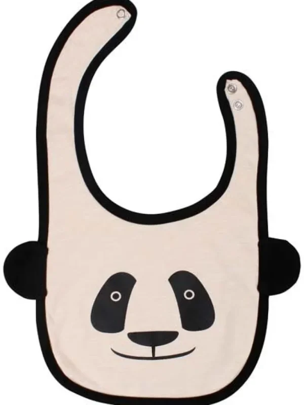 Danefæ Baby Bib Black/Offwhite PANDA | Hagesmække