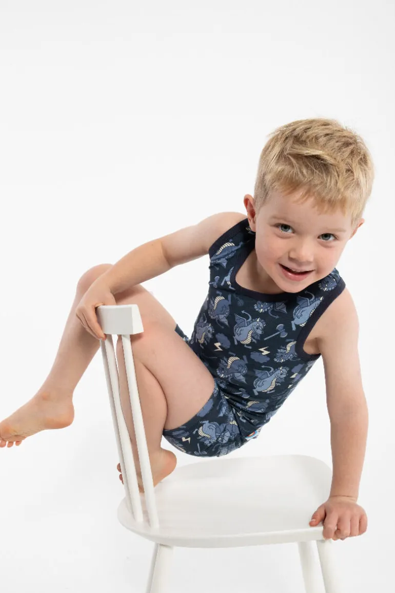 Danefæ BIFROST - Marsvin Underwear Blue Tone DRAGONS | Børn Undertøj | Undertøj