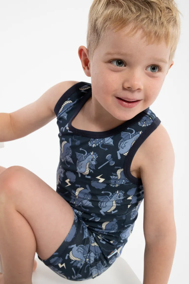 Danefæ BIFROST - Marsvin Underwear Blue Tone DRAGONS | Børn Undertøj | Undertøj