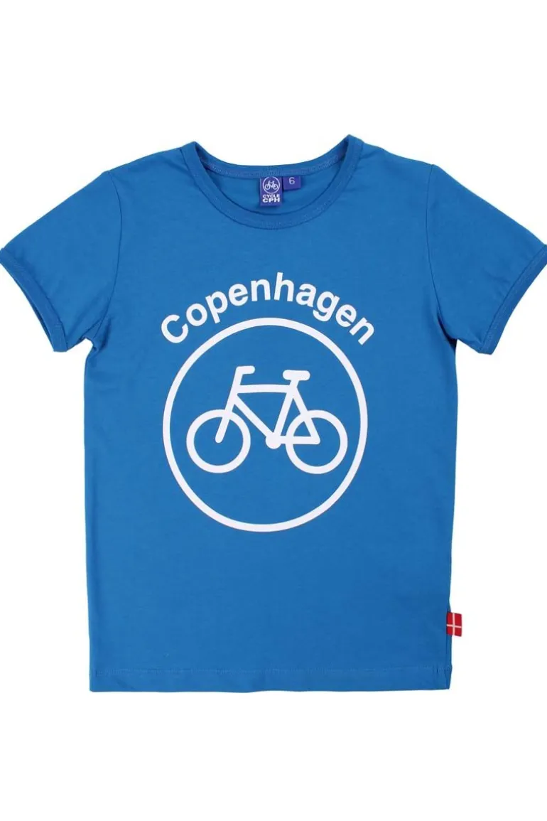 Danefæ CYCLECPH Kids Cycle Tee Royal Blue CYCLE (white) | Børn T-shirts