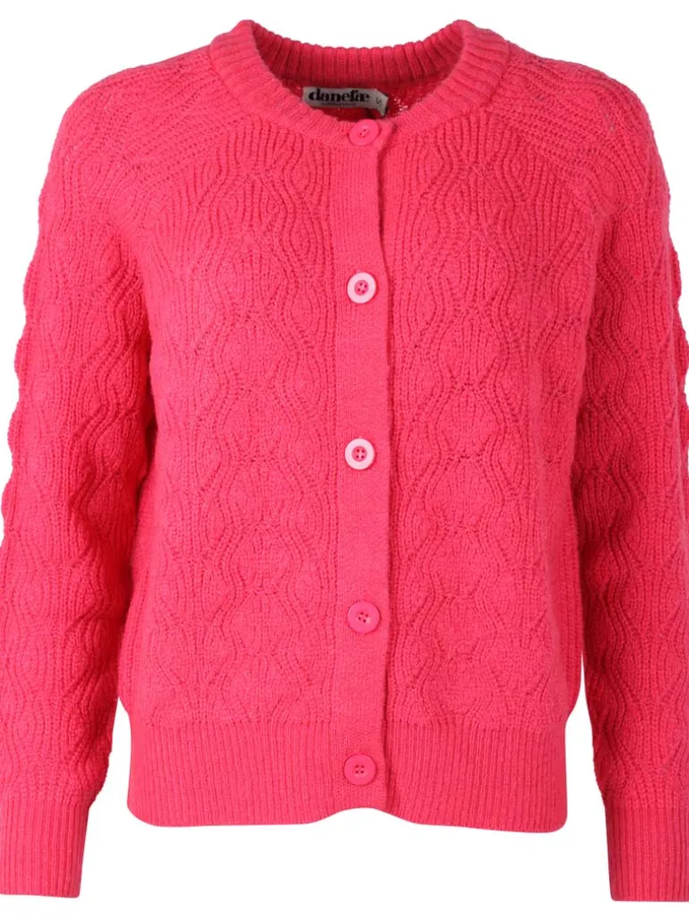 Danefæ Danadventure Wool Cardigan Power Pink | Dame Cardigan | Strik