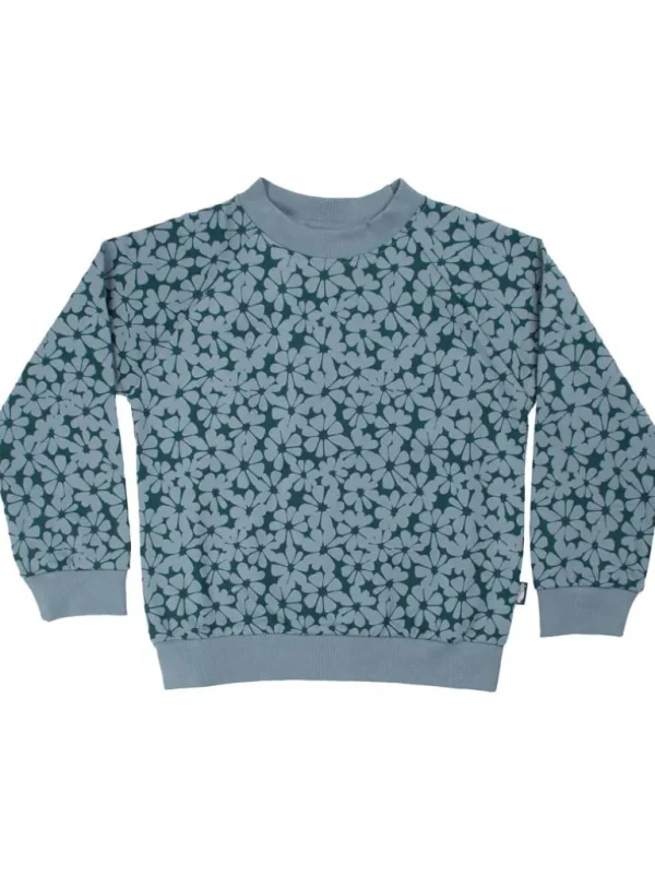 Danefæ Danamerika Sweat Blue Grey/Dark Slate FLOWERY | Børn Sweatshirts