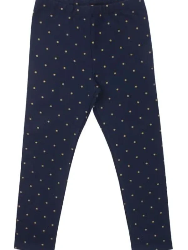Danefæ Danandrea Warm leggings Navy/Gold Dots | Leggings