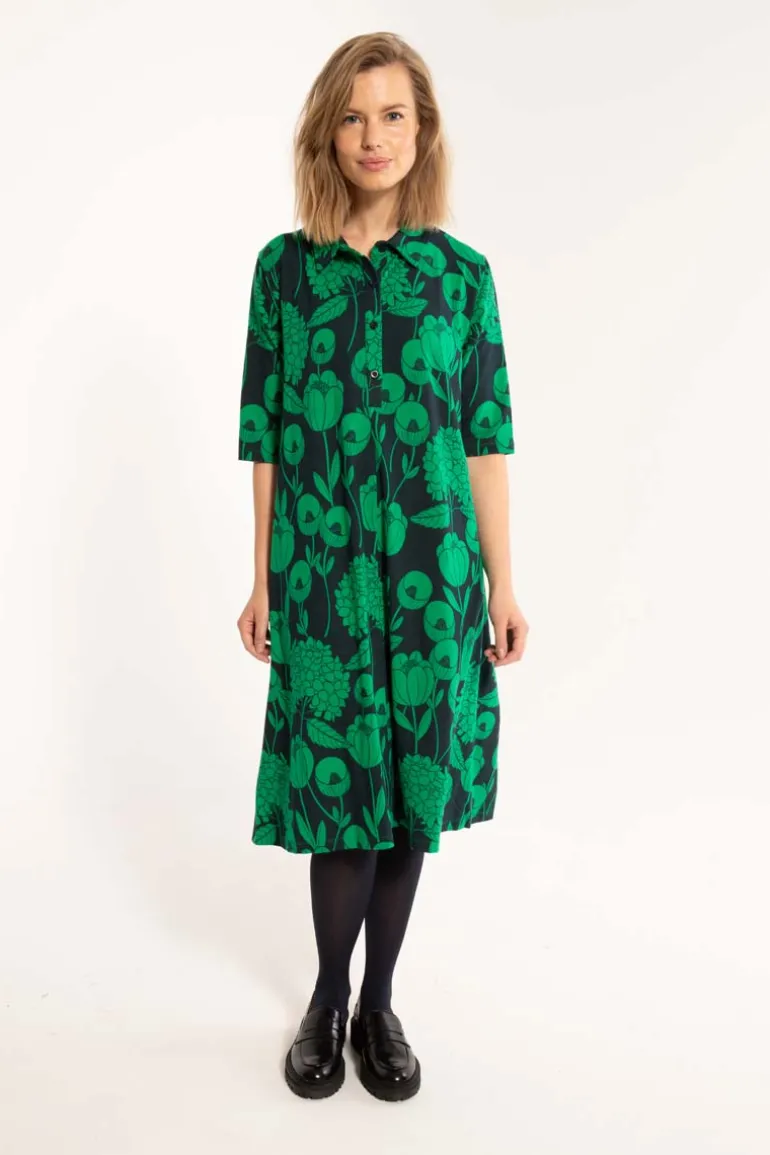 Danefæ Dananemone LS Modal Dress Dark Navy HORTENSIA | Dame Kjoler