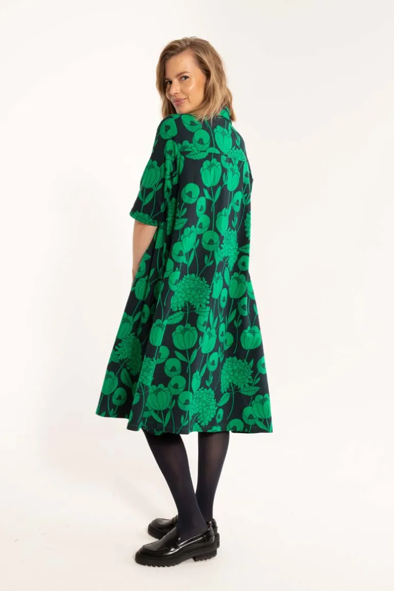 Danefæ Dananemone LS Modal Dress Dark Navy HORTENSIA | Dame Kjoler