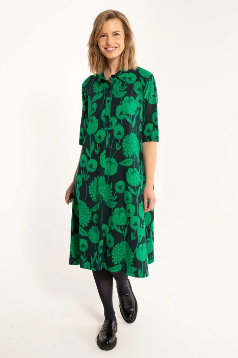 Danefæ Dananemone LS Modal Dress Dark Navy HORTENSIA | Dame Kjoler