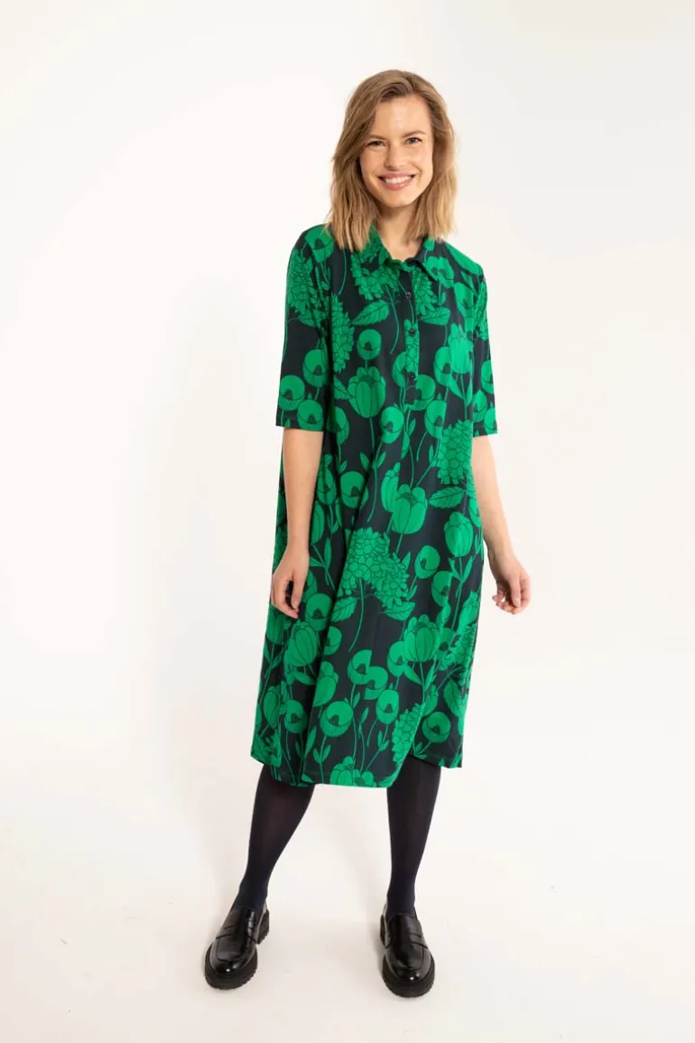 Danefæ Dananemone LS Modal Dress Dark Navy HORTENSIA | Dame Kjoler