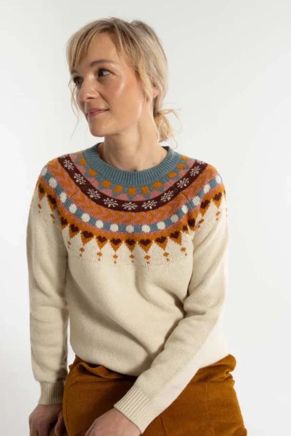 Danefæ Dananne Wool Sweater Light Beige | Dame Strik