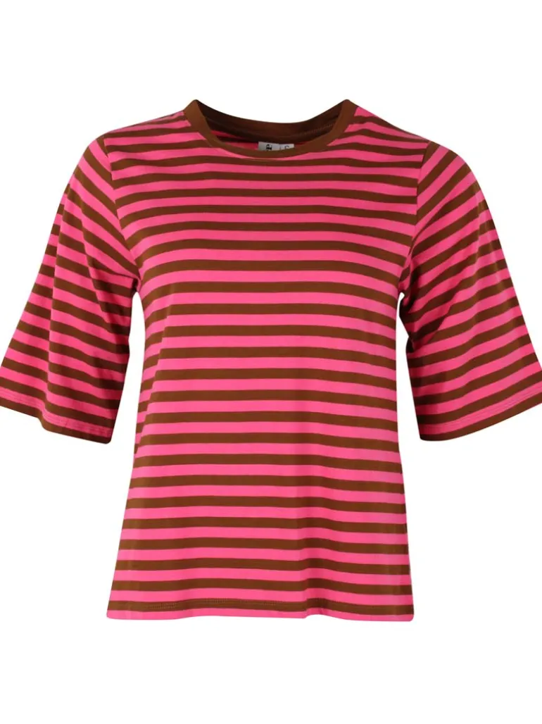 Danefæ Danebasic Glad Tee Tobacco/Bright Pink | Dame T-shirts