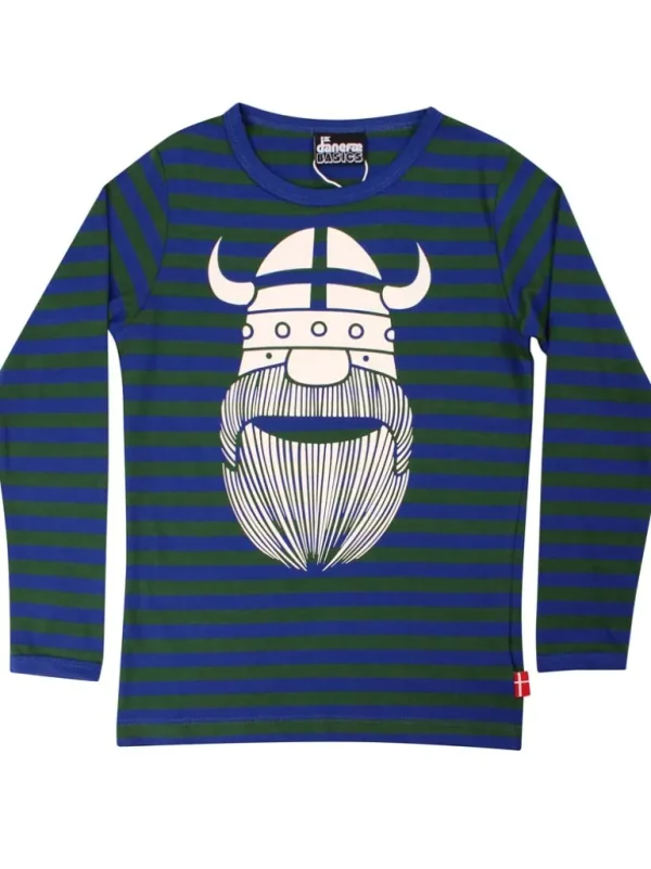 Danefæ Danebasic Longsleeve Deep Blue/Dark Pine ERIK | Børn Bluser