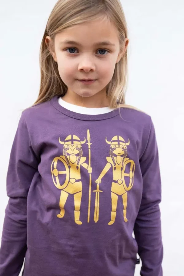 Danefæ Danebasic Longsleeve Grey Viola DOUBLE TROUBLE | Børn Bluser