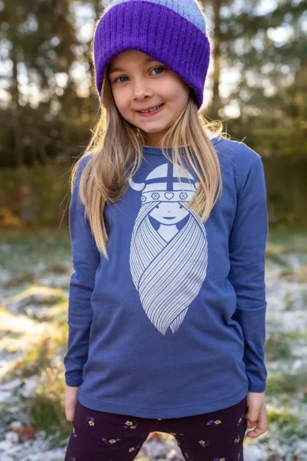 Danefæ Danebasic Longsleeve Grey Marine FREJA | Børn Bluser