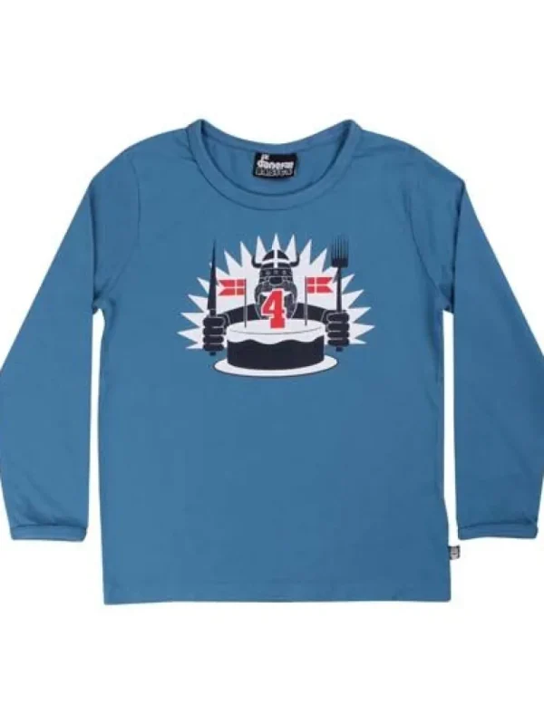Danefæ Danebasic Longsleeve Vintage Blue B-DAY | Børn Bluser