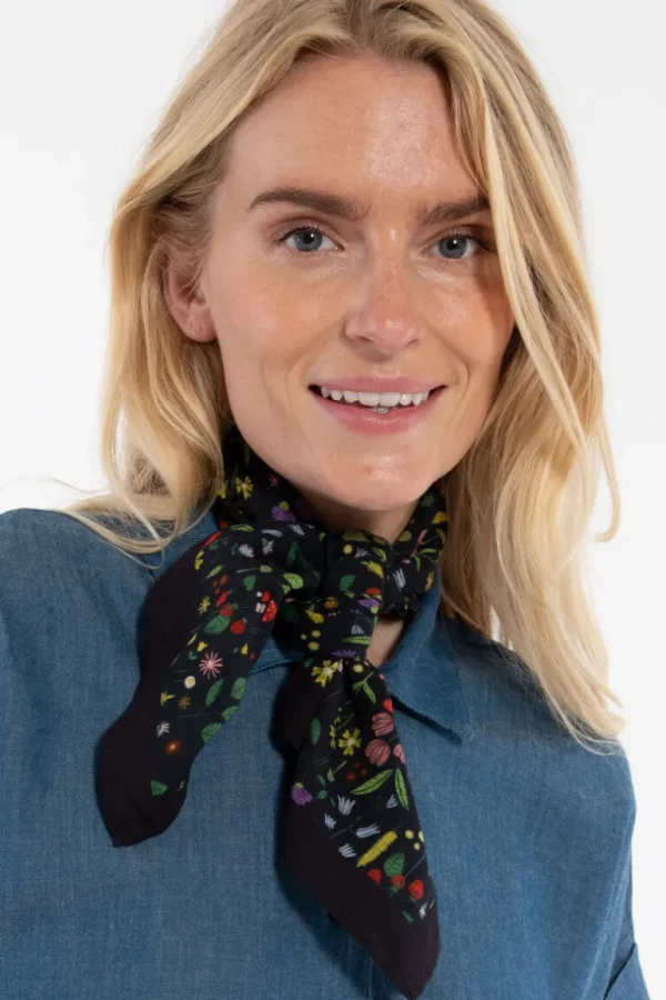 Danefæ Danebesser Scarf Dk Navy BOTANICAL | Dame Tørklæder