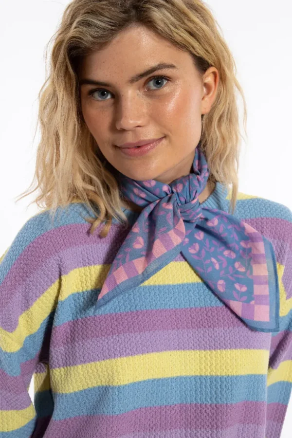 Danefæ Danebesser Scarf Light Blue BIG FLEURIE | Dame Tørklæder