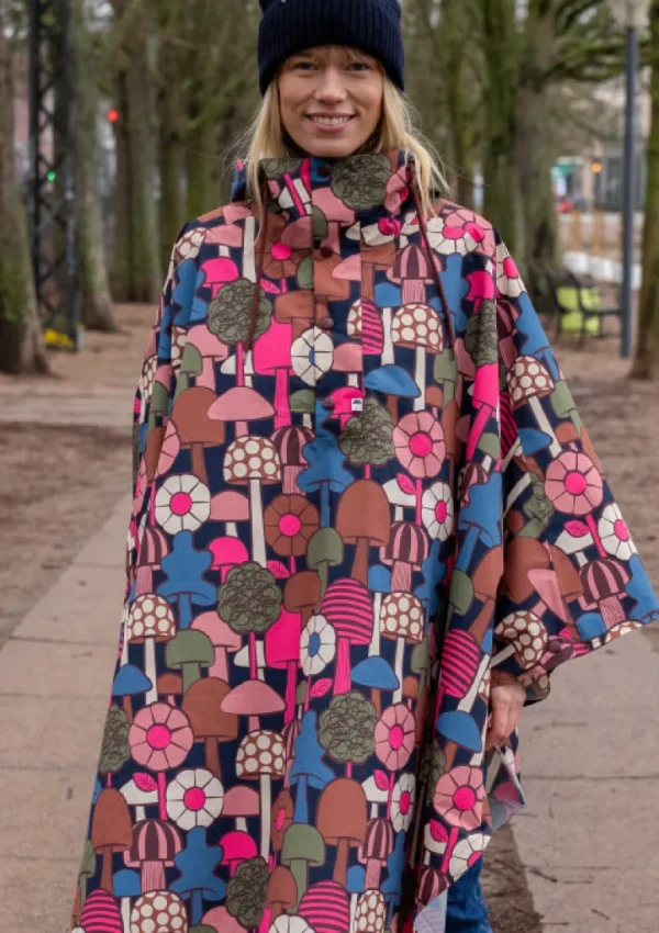 Danefæ Danebodil Rainponcho Dk Navy MYKOLOGI | Dame Regnfrakker
