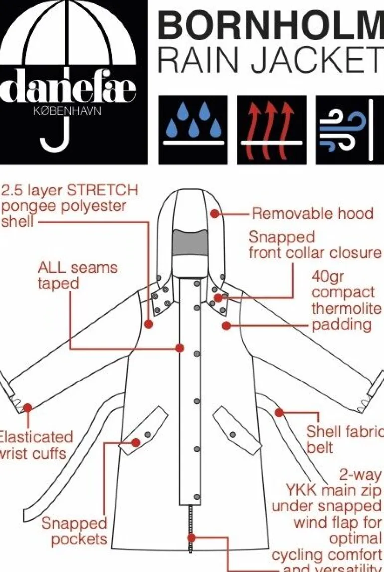 Danefæ Danebornholm Winter Rain | Dame Regnfrakker
