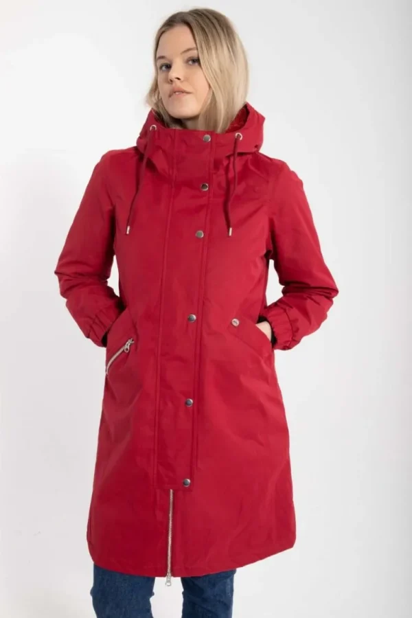 Danefæ Danebrunhilde Winter Parka Dark Red | Dame Vinterfrakker