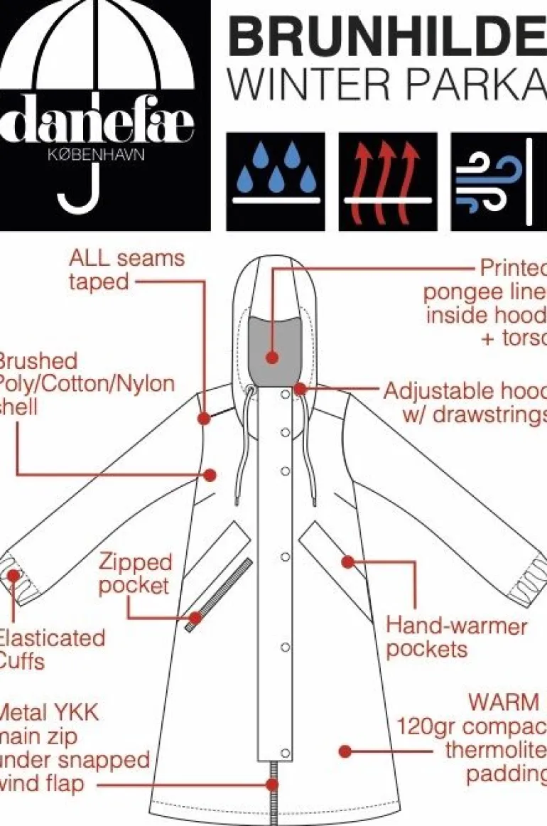 Danefæ Danebrunhilde Winter Parka Navy FLEURIE | Dame Vinterfrakker