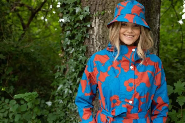 Danefæ Danebucket Rain Hat Rust/Warm Indigo BLOOM BOOM | Dame Regnfrakker