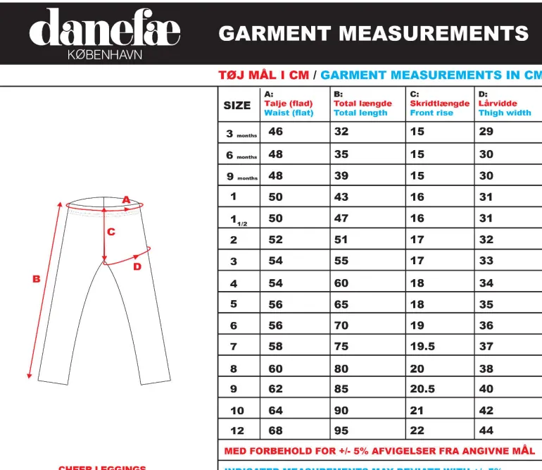 Danefæ Danecheer Leggings Rasberry Sorbet | Børn Leggings