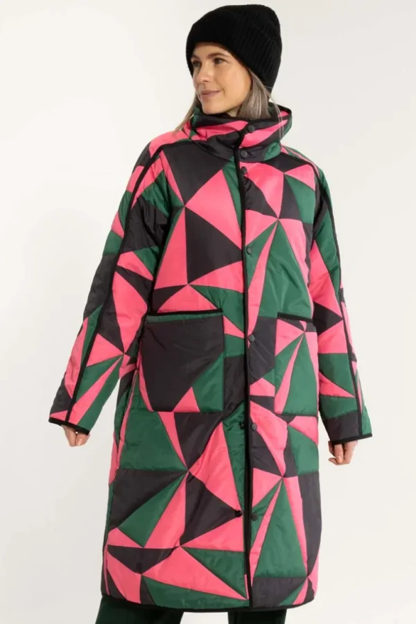 Danefæ Danecherry Thermo Jacket Dark Pine/Black/Bright Pink | Dame Termotøj
