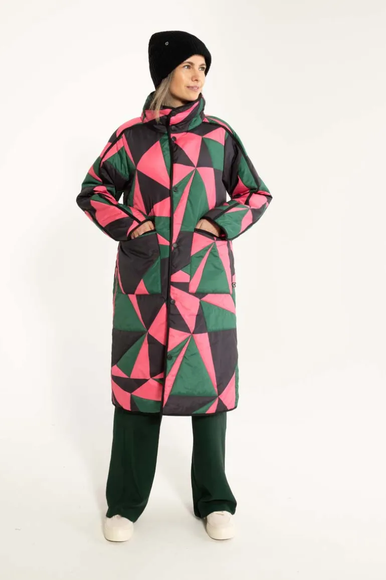 Danefæ Danecherry Thermo Jacket Dark Pine/Black/Bright Pink | Dame Termotøj