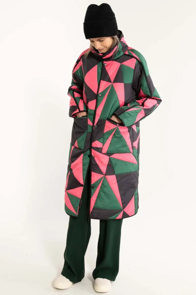Danefæ Danecherry Thermo Jacket Dark Pine/Black/Bright Pink | Dame Termotøj