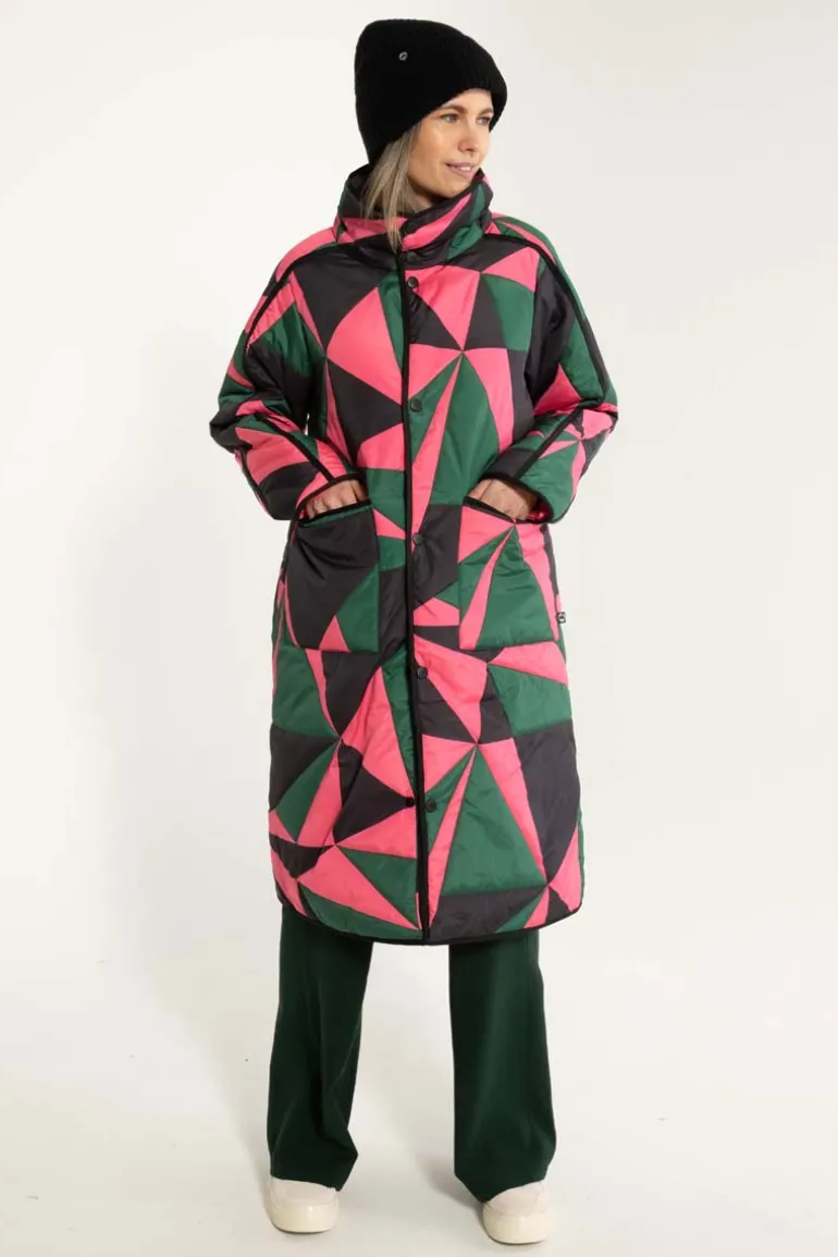 Danefæ Danecherry Thermo Jacket Dark Pine/Black/Bright Pink | Dame Termotøj
