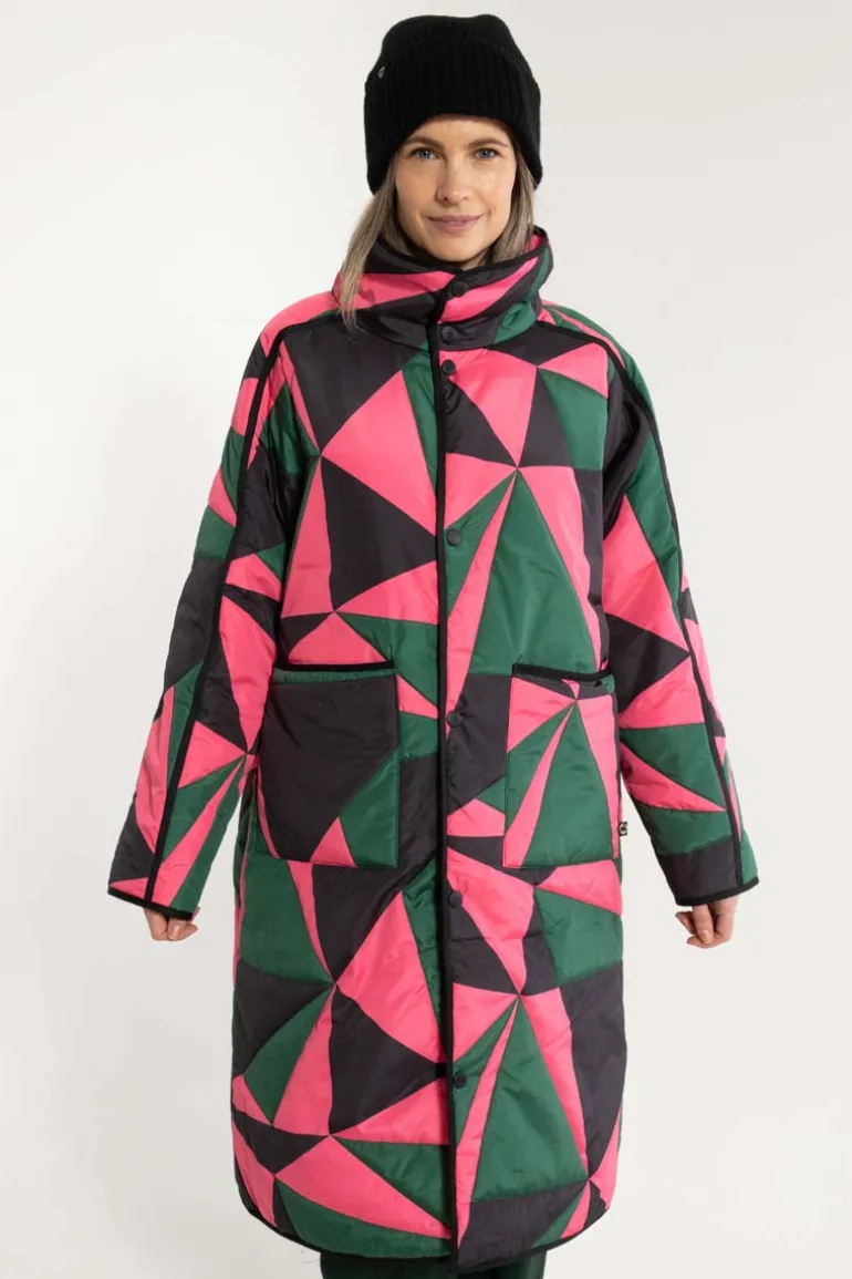 Danefæ Danecherry Thermo Jacket Dark Pine/Black/Bright Pink | Dame Termotøj