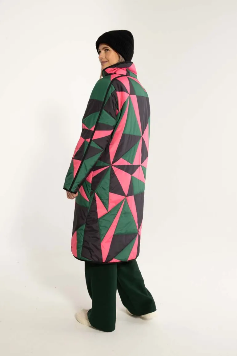 Danefæ Danecherry Thermo Jacket Dark Pine/Black/Bright Pink | Dame Termotøj