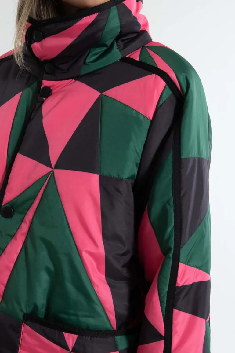 Danefæ Danecherry Thermo Jacket Dark Pine/Black/Bright Pink | Dame Termotøj