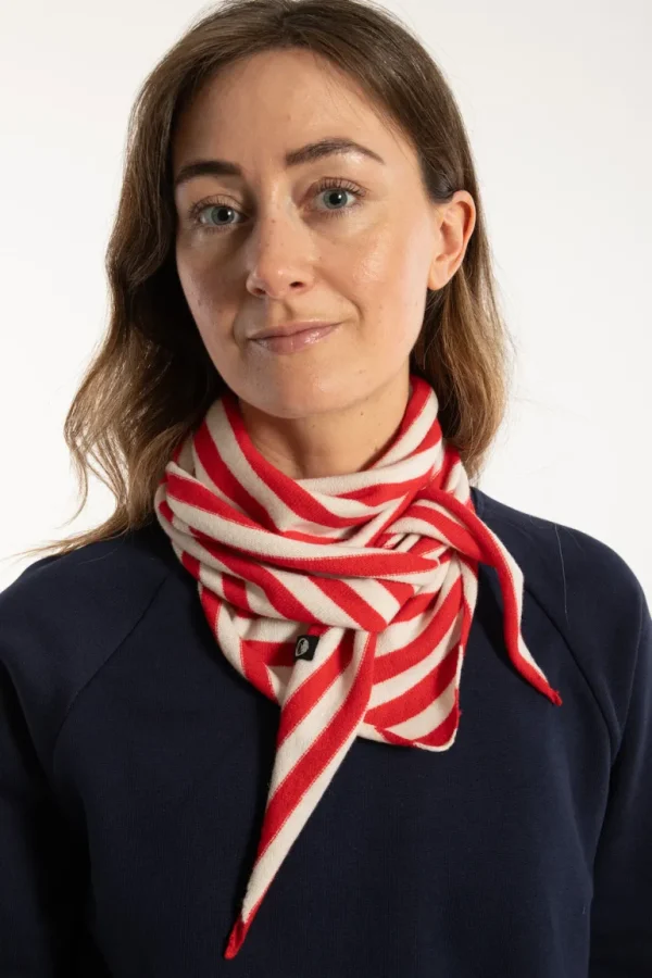 Danefæ Danechic Merino Scarf - Flame/Chalk | Dame Tørklæder