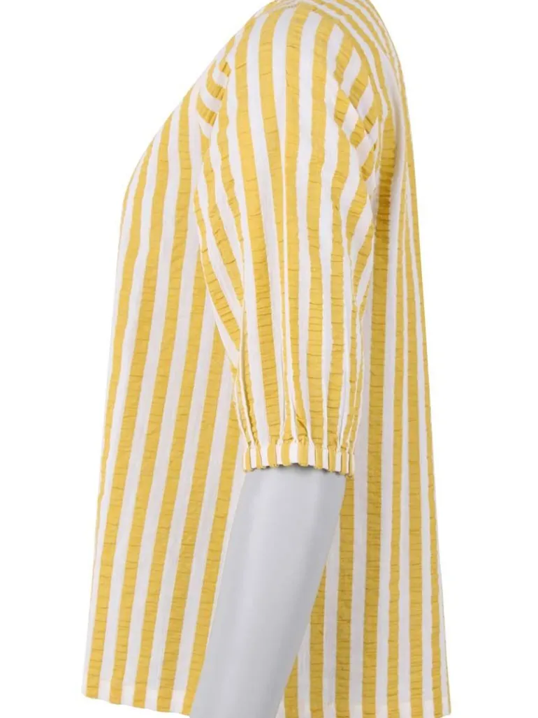 Danefæ Danecremant Searsucker Shirt Faded Yellow/Chalk | Dame Skjorter