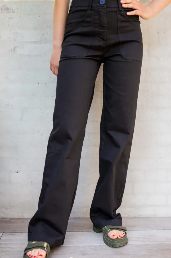 Danefæ Danedaisy Stretch Twill Pants Black | Dame Bukser