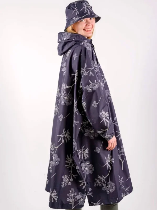 Danefæ Danedream Drops Rain Poncho Black HEMLOCK | Dame Regnfrakker