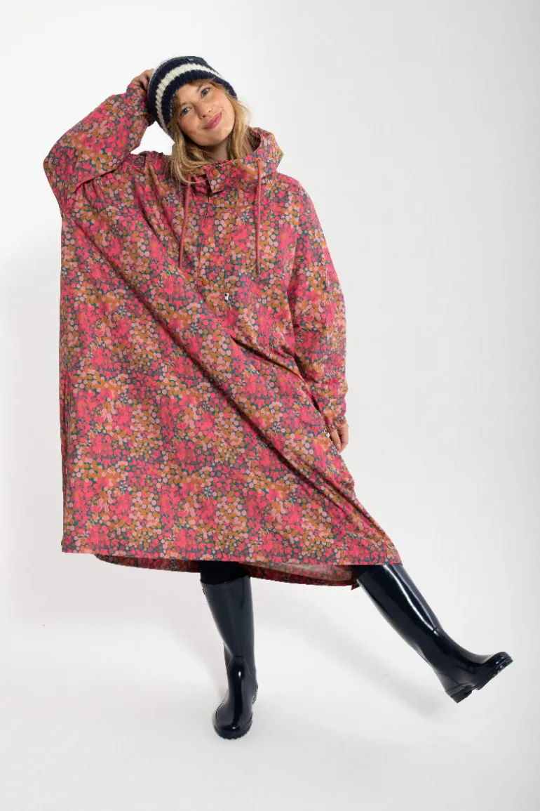 Danefæ Danedream Drops Rain Poncho Berrygood Pink | Dame Regnfrakker