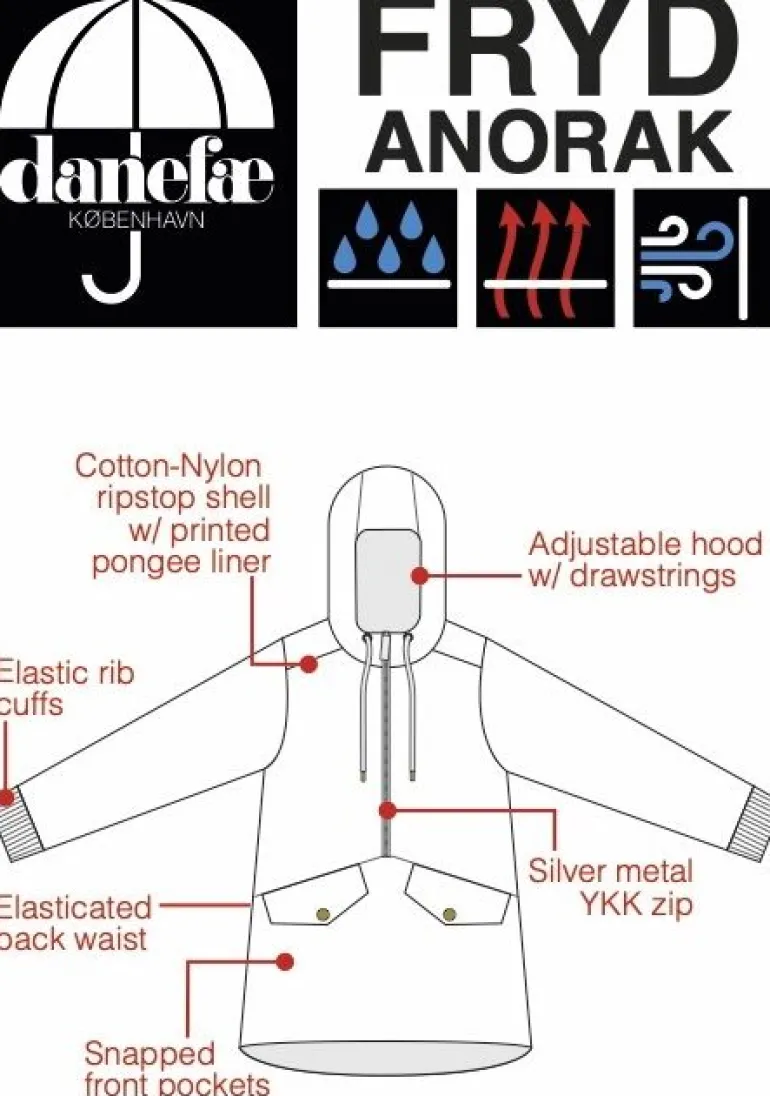 Danefæ Danefryd Anorak Dusty Navy | Dame Overgangsjakker