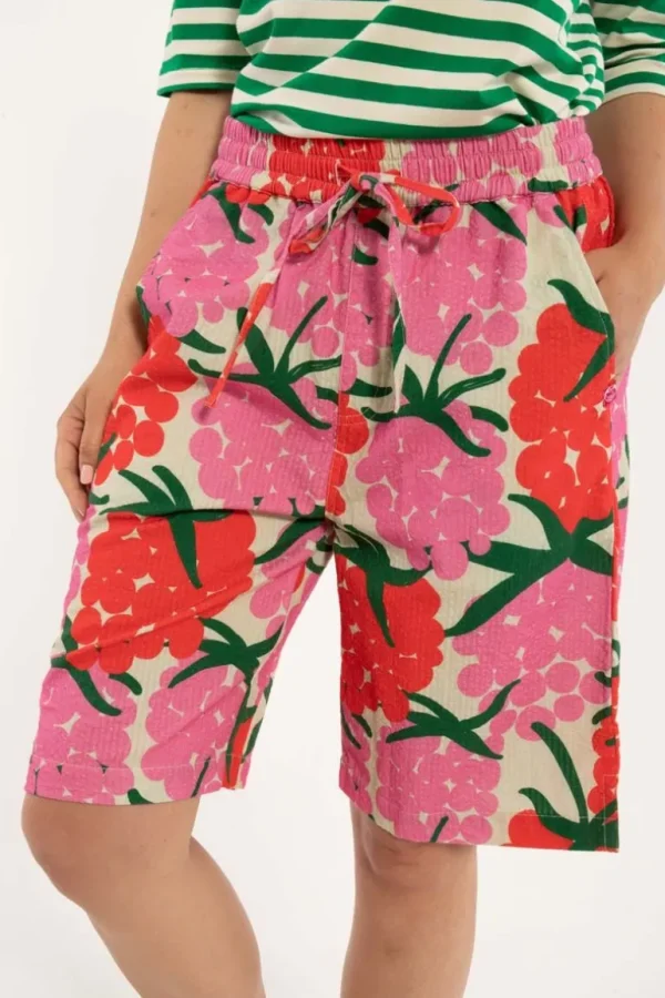 Danefæ Danegames Searsucker Shorts Super Pink/Bright Red MAXIBERRY | Dame Shorts