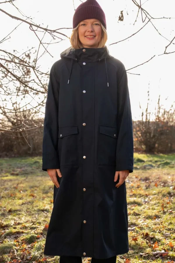 Danefæ Danegarden Raincoat Dark Navy | Dame Regnfrakker