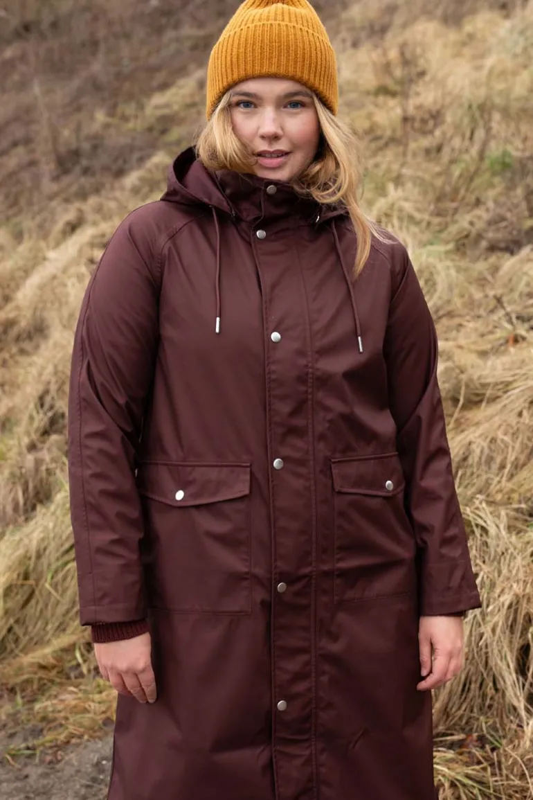 Danefæ Danegarden Raincoat Dark Bordeaux | Dame Regnfrakker