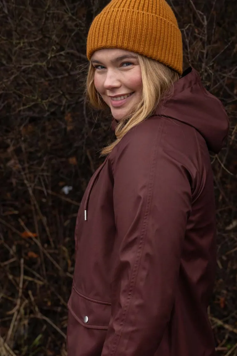 Danefæ Danegarden Raincoat Dark Bordeaux | Dame Regnfrakker