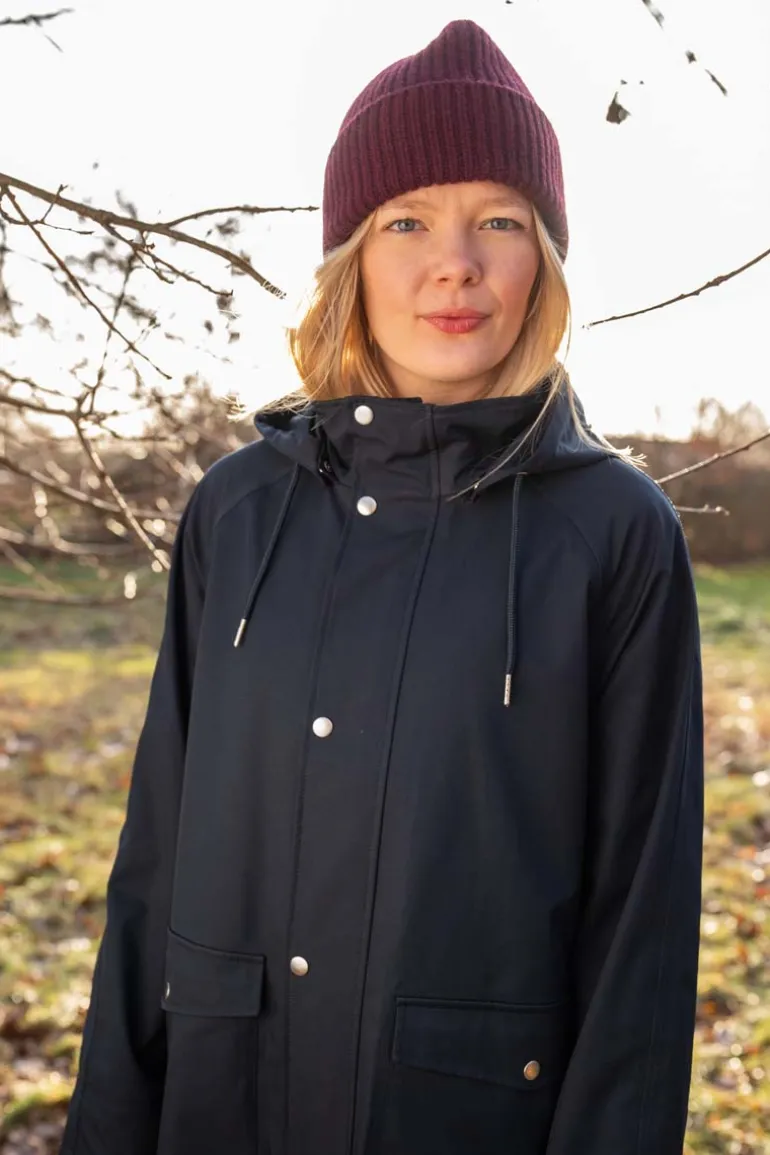 Danefæ Danegarden Raincoat Dark Navy | Dame Regnfrakker