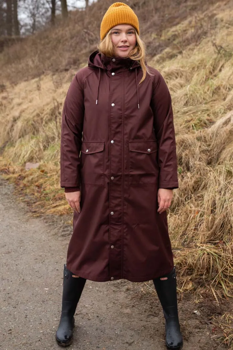 Danefæ Danegarden Raincoat Dark Bordeaux | Dame Regnfrakker