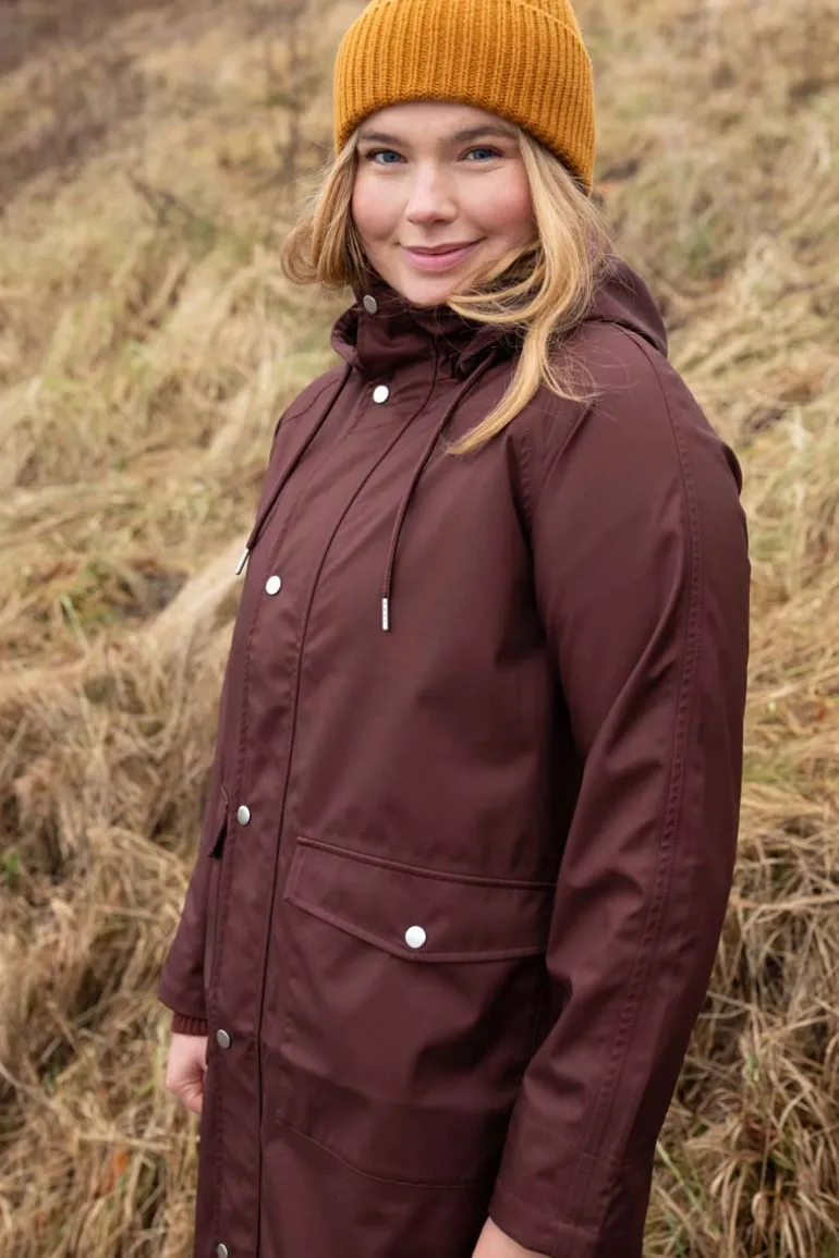 Danefæ Danegarden Raincoat Dark Bordeaux | Dame Regnfrakker