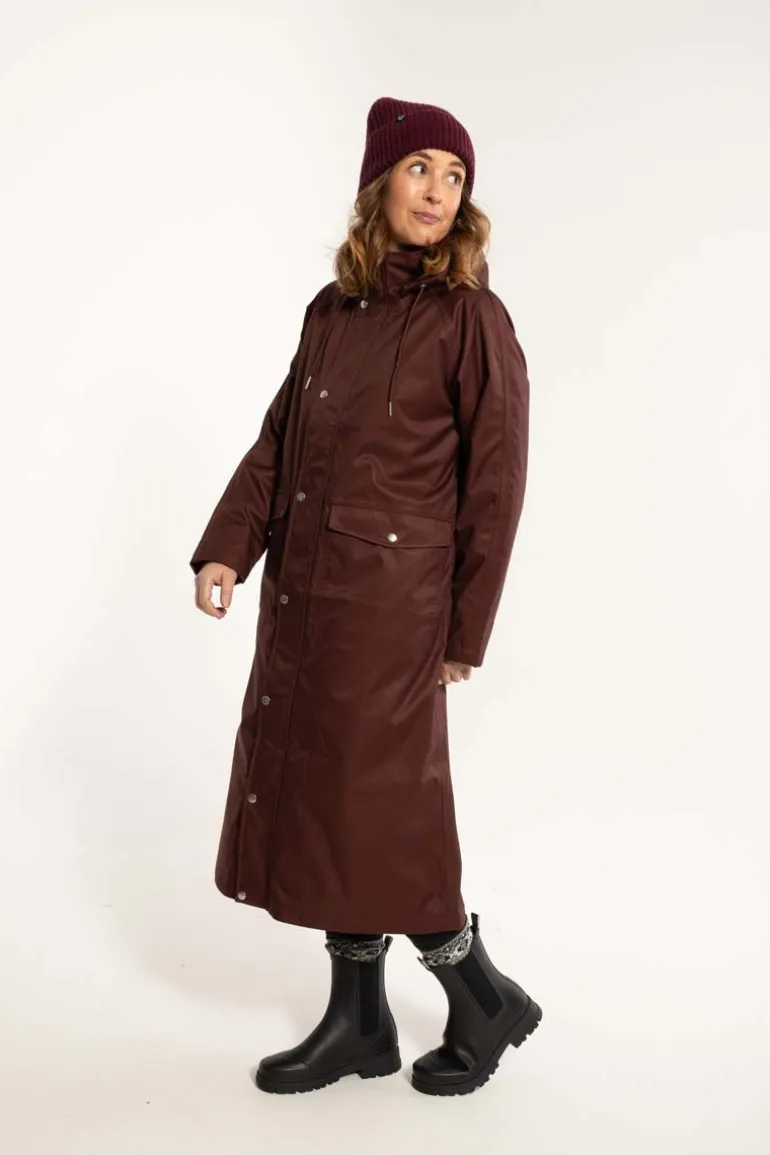 Danefæ Danegarden Raincoat Dark Bordeaux | Dame Regnfrakker