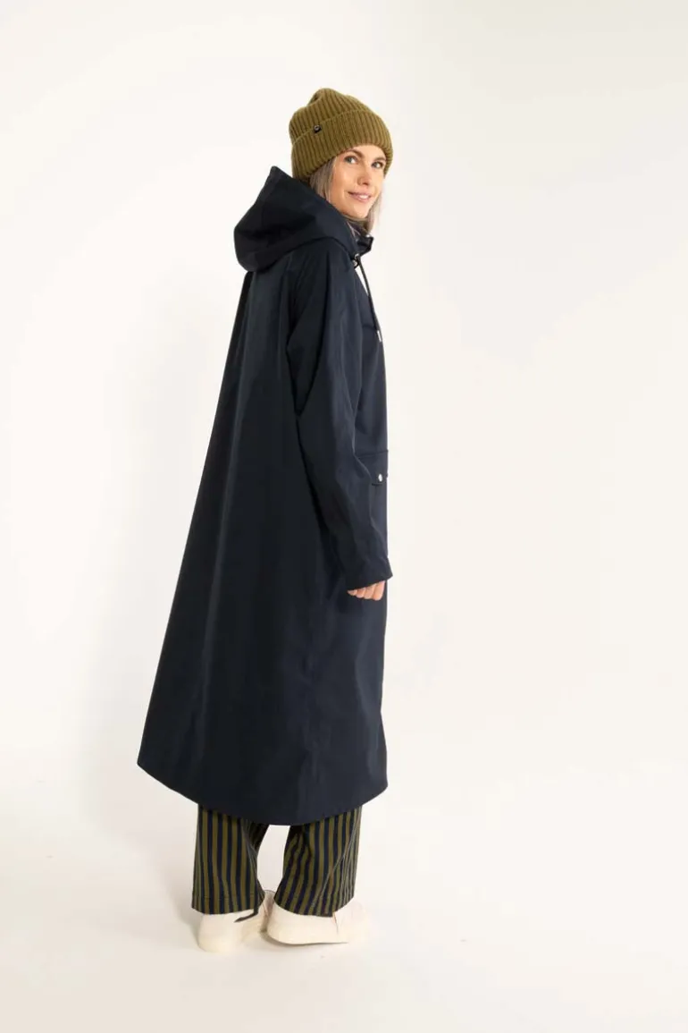 Danefæ Danegarden Raincoat Dark Navy | Dame Regnfrakker