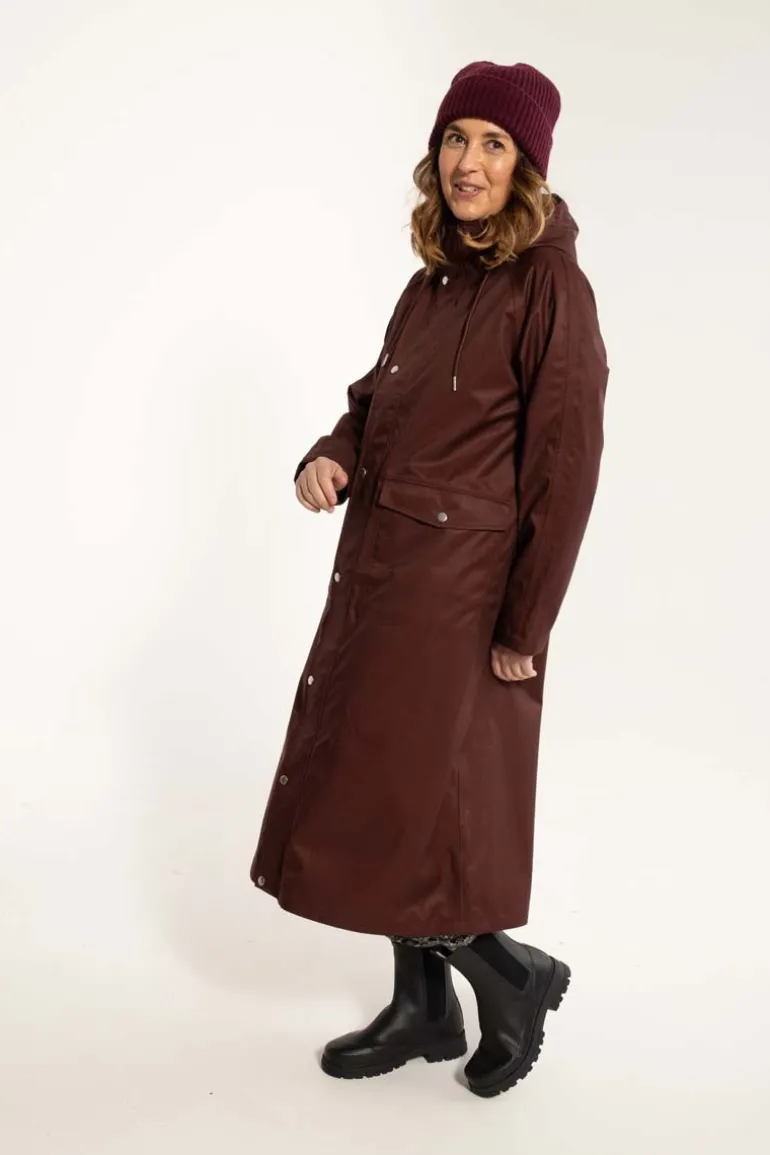 Danefæ Danegarden Raincoat Dark Bordeaux | Dame Regnfrakker