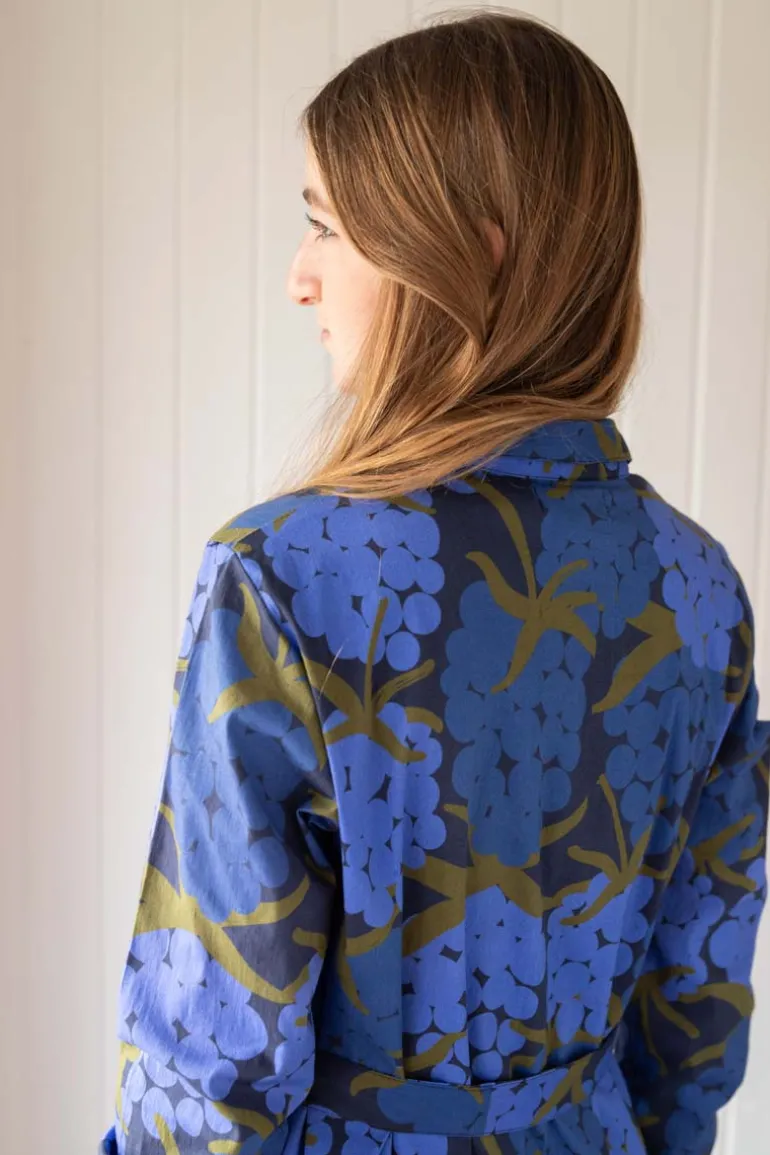 Danefæ Daneheritage Poplin Dress Deep Blue MAXIBERRY | Dame Kjoler