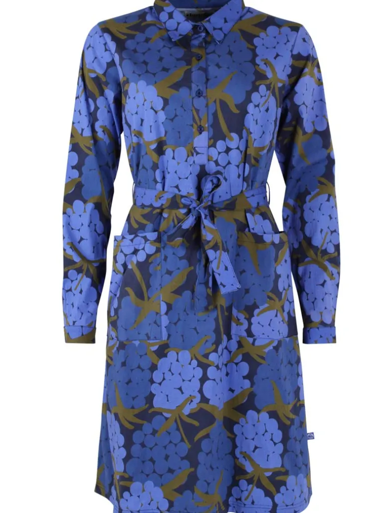 Danefæ Daneheritage Poplin Dress Deep Blue MAXIBERRY | Dame Kjoler